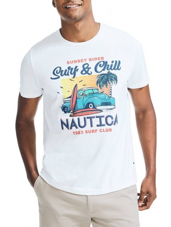 t-shirt nautica v15106 1bw λευκο σε προσφορά