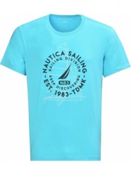t-shirt nautica v15931 4mg γαλαζιο