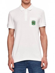 t-shirt polo lacoste pocket ph9762 001 λευκο