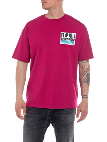t-shirt replay with print m6497 .000.23062 370 ροζ σε προσφορά