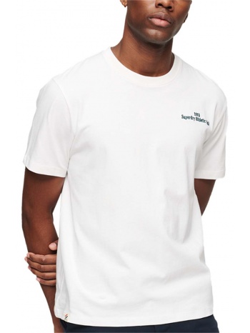 t-shirt superdry code ath. club graphic m1011634a λευκο σε προσφορά