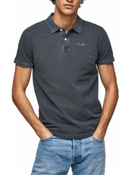 t-shirt polo pepe jeans oliver gd pm541983 ανθρακι