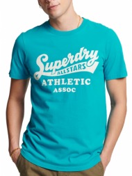 t-shirt superdry ovin vintage home run m1011469a τυρκουαζ
