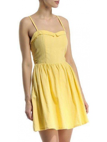 φορεμα angel eye criss cross mini με ραντακι κιτρινο σε προσφορά