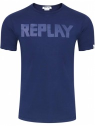 t-shirt replay m3409 .000.23156g 575 μπλε