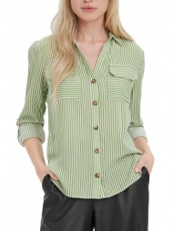 πουκαμισο vero moda vmbumpy stripes 10275283 λευκο/πρασινο