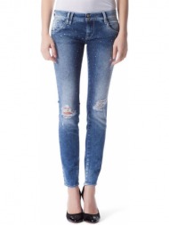 jeans gas sheyla skinny wf25 με strass ανοιχτο μπλε