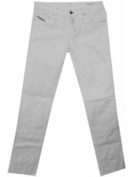 jeans diesel με ραμμενο σχεδιο λευκο
