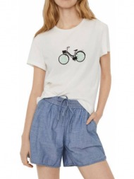 t-shirt vero moda vmdonnafrancis bicycle 10244391 λευκο