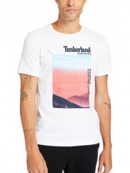 t-shirt timberland graphic horizon tb0a2dmj λευκο