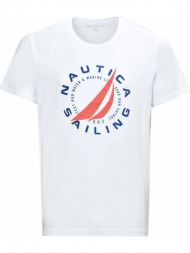 t-shirt nautica v15904 1bw λευκο