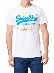 t-shirt superdry vl tri m1011201a λευκο