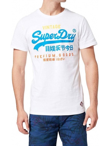 t-shirt superdry vl tri m1011201a λευκο σε προσφορά