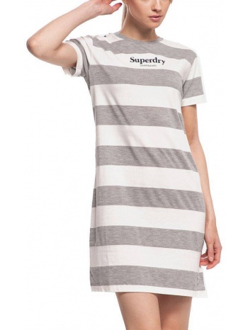 φορεμα superdry darcy striped t-shirt mini w8010018a γκρι σε προσφορά