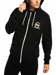 hoodie με φερμουαρ nautica competition n7c00156 μαυρο