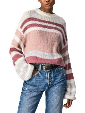πουλοβερ pepe jeans mimie pl701789 μπεζ/ροζ σε προσφορά