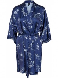 ρομπα vero moda vmsille kimono floral 10254094 σκουρο μπλε