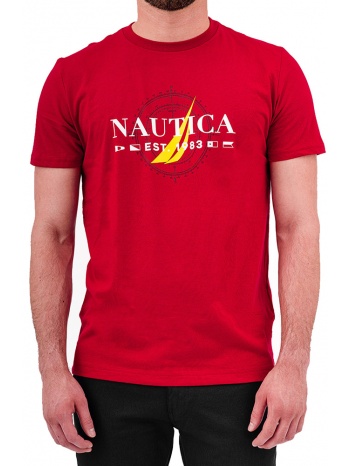 t-shirt nautica v35700 6nr κοκκινο σε προσφορά