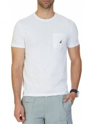 t-shirt nautica anchor v41050 λευκο