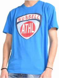 μπλουζα russell athletic shield s/s crewneck tee μπλε