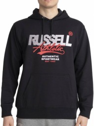 φουτερ russell athletic 02 pullover hoody μαυρο