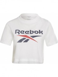 μπλουζα reebok sport identity cropped t-shirt λευκη
