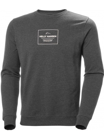 μπλουζα helly hansen f2f organic cotton sweater γκρι σκουρο σε προσφορά