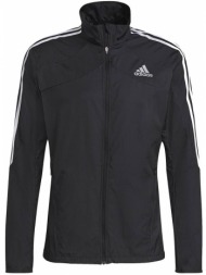μπουφαν adidas performance marathon 3-stripes jacket μαυρο