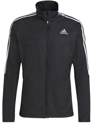 μπουφαν adidas performance marathon 3-stripes jacket μαυρο σε προσφορά