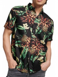πουκαμισο superdry ovin vintage hawaiian κοντομανικο m4010620a 9fc floral μαυρο