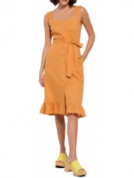 φορεμα funky buddha midi fbl007-133-13 πορτοκαλι