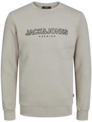 φουτερ jack - jones jprblajason branding 12245593 μπεζ/γκρι