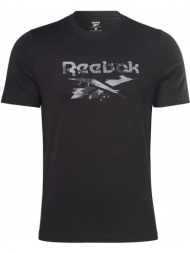 μπλουζα reebok identity modern camo t-shirt μαυρη