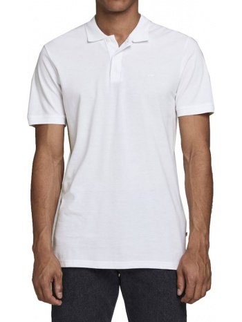 t-shirt polo jack - jones jjebasic 12136516 λευκο