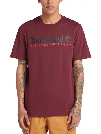 t-shirt timberland wwes front tb0a27j8 μπορντω