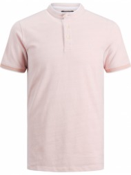 t-shirt polo jack - jones jjepaulos mao 12199711 ανοιχτο ροζ