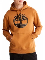 hoodie timberland core logo tb0a2bjh καμελ