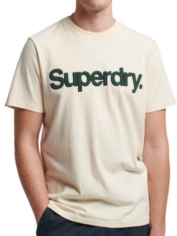 t-shirt superdry ovin core logo classic m1011754a μπεζ σε προσφορά