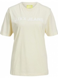 t-shirt jjxx jxpaige print 12206728 ανοιχτο κιτρινο
