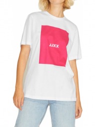 t-shirt jjxx jxamber print 12204837 λευκο/ροζ