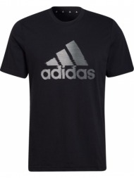 μπλουζα adidas performance aeroready d2m logo tee μαυρη