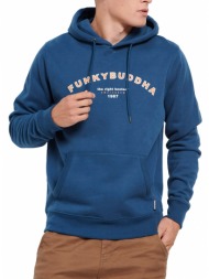hoodie funky buddha fbm008-056-06 μπλε ραφ