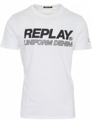t-shirt replay m6009 .000.2660 001 λευκο