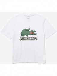 t-shirt lacoste minecraft print th5038 001 λευκο