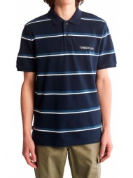t-shirt polo timberland yd stripe tb0a26px σκουρο μπλε