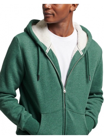 hoodie με φερμουαρ superdry ovin essential borg lined σε προσφορά