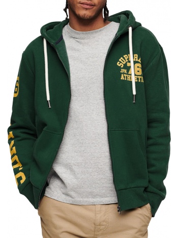 hoodie με φερμουαρ superdry ovin athletic coll graphic σε προσφορά