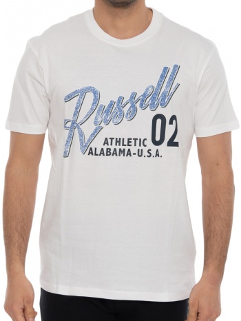 μπλουζα russell athletic aaa 02 s/s crewneck tee λευκη σε προσφορά