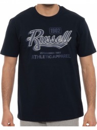 μπλουζα russell athletic 1902 s/s crewneck tee μπλε σκουρο