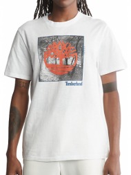 t-shirt timberland fabric graphic tb0a26t3 λευκο
